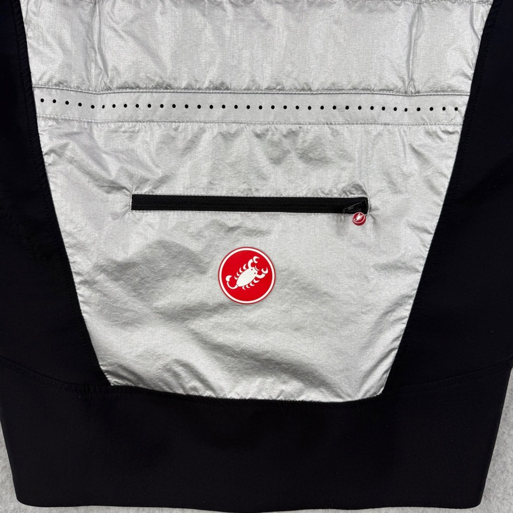 Castelli Cycling Vest Mens Large Silver Aria Quilted Core Warmer Full Zip - Picture 6 of 13